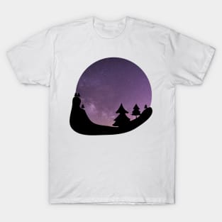 Stargazing - purple sky T-Shirt